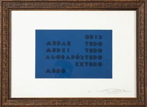 Augusto De Campos : Pos tudo  - Asta La collezione Corinaldi di Poesia Visiva - Associazione Nazionale - Case d'Asta italiane