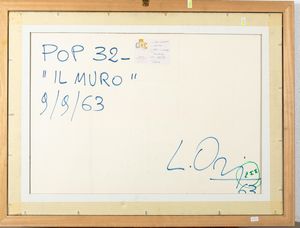 LUCIANO ORI : Il muro  - Asta La collezione Corinaldi di Poesia Visiva - Associazione Nazionale - Case d'Asta italiane
