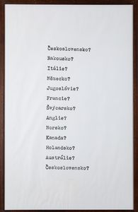 Václav Havel : Countries  - Asta La collezione Corinaldi di Poesia Visiva - Associazione Nazionale - Case d'Asta italiane