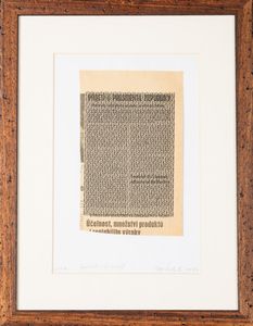 Jiri Valoch : Poem  - Asta La collezione Corinaldi di Poesia Visiva - Associazione Nazionale - Case d'Asta italiane