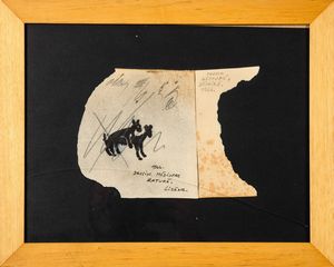 Jacques Lizène : Dessin m�diocre ratur�  - Asta La collezione Corinaldi di Poesia Visiva - Associazione Nazionale - Case d'Asta italiane