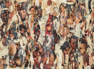 Joel Hubaut : Psychedelicollage  - Asta La collezione Corinaldi di Poesia Visiva - Associazione Nazionale - Case d'Asta italiane