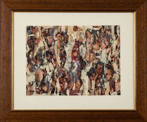 Joel Hubaut : Psychedelicollage  - Asta La collezione Corinaldi di Poesia Visiva - Associazione Nazionale - Case d'Asta italiane