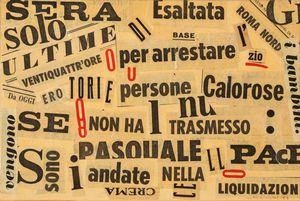 Lucia Marcucci : Sera  - Asta La collezione Corinaldi di Poesia Visiva - Associazione Nazionale - Case d'Asta italiane