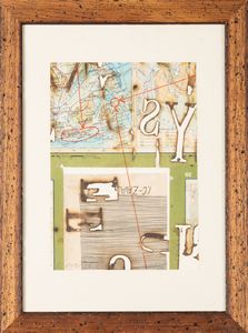 Eduard Ovčáček : Durchgerbrante Kollage  - Asta La collezione Corinaldi di Poesia Visiva - Associazione Nazionale - Case d'Asta italiane