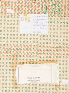 Eduard Ovčáček : Durchgerbrante Kollage  - Asta La collezione Corinaldi di Poesia Visiva - Associazione Nazionale - Case d'Asta italiane