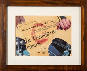 Rodolfo Vitone : Viaggio nella Praga  - Asta La collezione Corinaldi di Poesia Visiva - Associazione Nazionale - Case d'Asta italiane