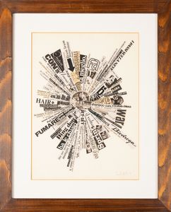 MICHELE PERFETTI : Senza titolo  - Asta La collezione Corinaldi di Poesia Visiva - Associazione Nazionale - Case d'Asta italiane