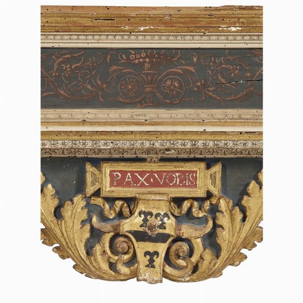 CORNICE A EDICOLA, SIENA, FINE SECOLO XV  - Asta Arte � ricerca | Dipinti sculture e oggetti d'arte da una raccolta fiorentina  - Associazione Nazionale - Case d'Asta italiane
