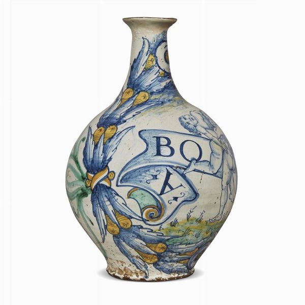 BOTTIGLIA FARMACEUTICA, DERUTA, 1510-1520 CIRCA  - Asta Arte � ricerca | Dipinti sculture e oggetti d'arte da una raccolta fiorentina  - Associazione Nazionale - Case d'Asta italiane