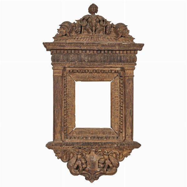 CORNICE DA SPECCHIO A EDICOLA, FIRENZE, 1530 CIRCA  - Asta Arte � ricerca | Dipinti sculture e oggetti d'arte da una raccolta fiorentina  - Associazione Nazionale - Case d'Asta italiane