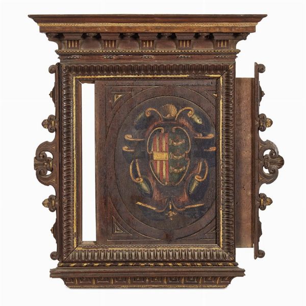 CORNICE DA SPECCHIO A EDICOLA, FIRENZE, 1530-1550 CIRCA  - Asta Arte � ricerca | Dipinti sculture e oggetti d'arte da una raccolta fiorentina  - Associazione Nazionale - Case d'Asta italiane