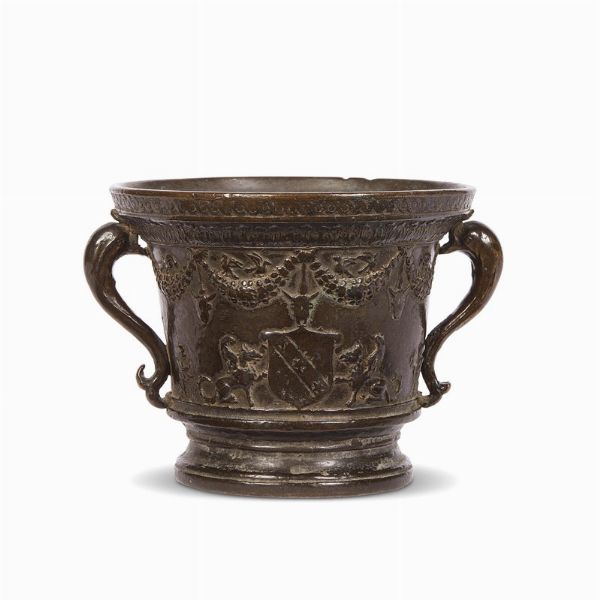 MORTAIO STEMMATO, VENEZIA, INIZI SECOLO XVI  - Asta Arte � ricerca | Dipinti sculture e oggetti d'arte da una raccolta fiorentina  - Associazione Nazionale - Case d'Asta italiane