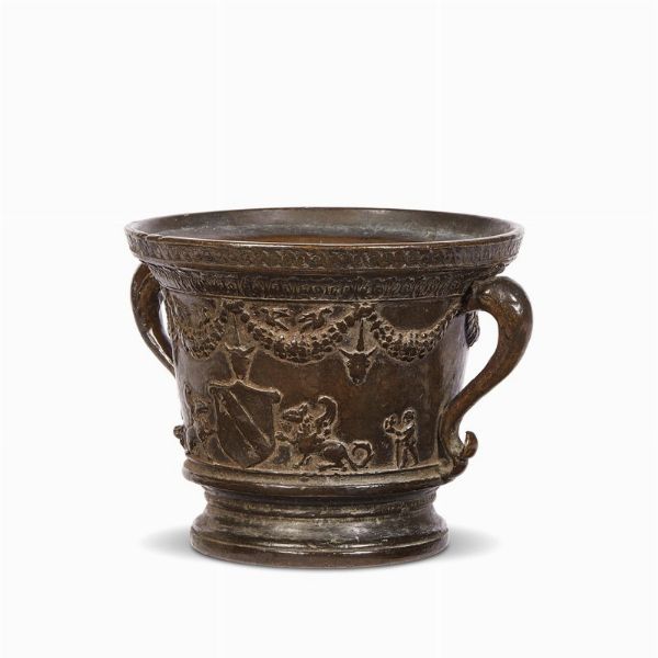 MORTAIO STEMMATO, VENEZIA, INIZI SECOLO XVI  - Asta Arte � ricerca | Dipinti sculture e oggetti d'arte da una raccolta fiorentina  - Associazione Nazionale - Case d'Asta italiane
