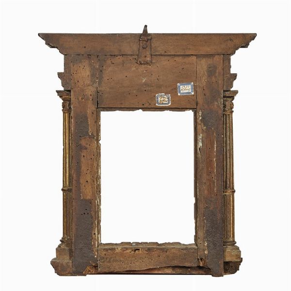 CORNICE DA SPECCHIO A EDICOLA, TOSCANA, 1510 CIRCA  - Asta Arte � ricerca | Dipinti sculture e oggetti d'arte da una raccolta fiorentina  - Associazione Nazionale - Case d'Asta italiane