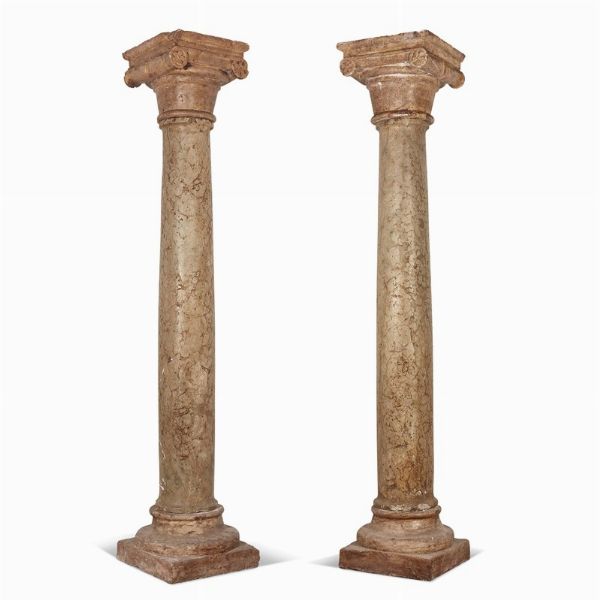 COPPIA DI COLONNE, ITALIA SETTENTRIONALE, FINE SECOLO XV  - Asta Arte � ricerca | Dipinti sculture e oggetti d'arte da una raccolta fiorentina  - Associazione Nazionale - Case d'Asta italiane