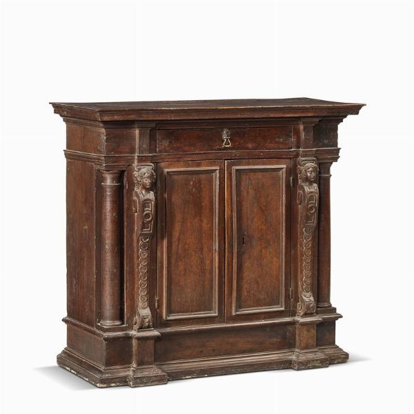 PICCOLA CREDENZA, TOSCANA, INIZI SECOLO XVII  - Asta Arte � ricerca | Dipinti sculture e oggetti d'arte da una raccolta fiorentina  - Associazione Nazionale - Case d'Asta italiane