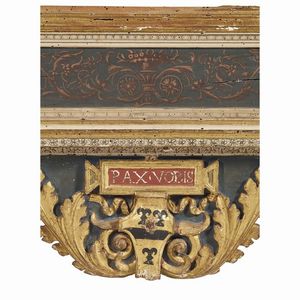 CORNICE A EDICOLA, SIENA, FINE SECOLO XV  - Asta Arte � ricerca | Dipinti sculture e oggetti d'arte da una raccolta fiorentina  - Associazione Nazionale - Case d'Asta italiane