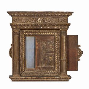 CORNICE DA SPECCHIO A EDICOLA, FIRENZE, 1510 CIRCA  - Asta Arte � ricerca | Dipinti sculture e oggetti d'arte da una raccolta fiorentina  - Associazione Nazionale - Case d'Asta italiane