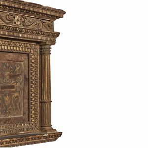 CORNICE DA SPECCHIO A EDICOLA, FIRENZE, 1510 CIRCA  - Asta Arte � ricerca | Dipinti sculture e oggetti d'arte da una raccolta fiorentina  - Associazione Nazionale - Case d'Asta italiane