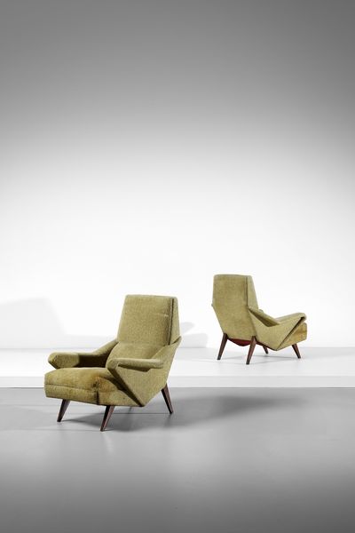 ZONCADA NINO (1898 - 1988) : Coppia di poltrone  - Asta Asta 383 | DESIGN E ARTI DECORATIVE DEL NOVECENTO - FINE DESIGN Tradizionale - Associazione Nazionale - Case d'Asta italiane