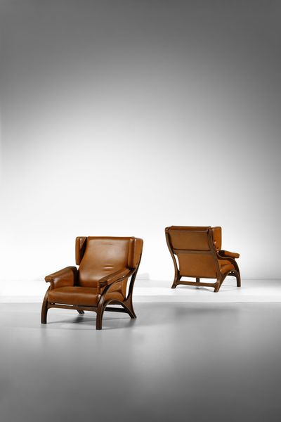GIAMPIERO VITELLI & TITINA AMMANNATI : Coppia di poltrone Minore per Giuseppe Rossi di Albizzate  - Asta Asta 383 | DESIGN E ARTI DECORATIVE DEL NOVECENTO - FINE DESIGN Tradizionale - Associazione Nazionale - Case d'Asta italiane