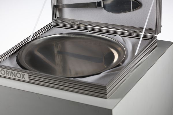 AUBOCK CARL (1900 - 1957) : Set di posate per Morinox  - Asta Asta 383 | DESIGN E ARTI DECORATIVE DEL NOVECENTO - FINE DESIGN Tradizionale - Associazione Nazionale - Case d'Asta italiane