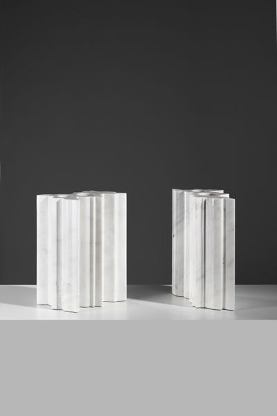 MANGIAROTTI ANGELO (1921 - 2012) : Coppia di vasi prodotti da Fucina per Skipper  - Asta Asta 383 | DESIGN E ARTI DECORATIVE DEL NOVECENTO - FINE DESIGN Tradizionale - Associazione Nazionale - Case d'Asta italiane