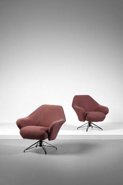 BORSANI OSVALDO (1911 - 1985) : Coppia di poltrone P32 per Tecno  - Asta Asta 383 | DESIGN E ARTI DECORATIVE DEL NOVECENTO - FINE DESIGN Tradizionale - Associazione Nazionale - Case d'Asta italiane