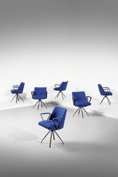 BORSANI OSVALDO (1911 - 1985) : Sei poltroncine P99 per Tecno  - Asta Asta 383 | DESIGN E ARTI DECORATIVE DEL NOVECENTO - FINE DESIGN Tradizionale - Associazione Nazionale - Case d'Asta italiane