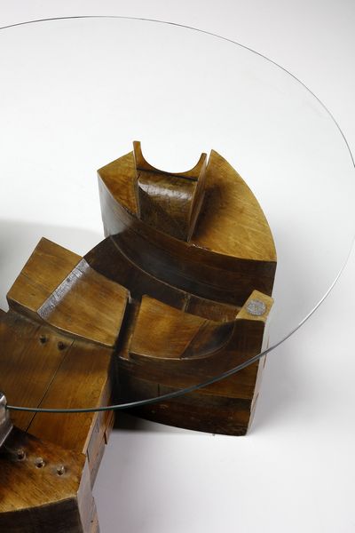 GRUPPO NP2 - NERONE PATUZZI : Tavolino da salotto scultura C10T per Forme e Superfici, Torino  - Asta Asta 383 | DESIGN E ARTI DECORATIVE DEL NOVECENTO - FINE DESIGN Tradizionale - Associazione Nazionale - Case d'Asta italiane