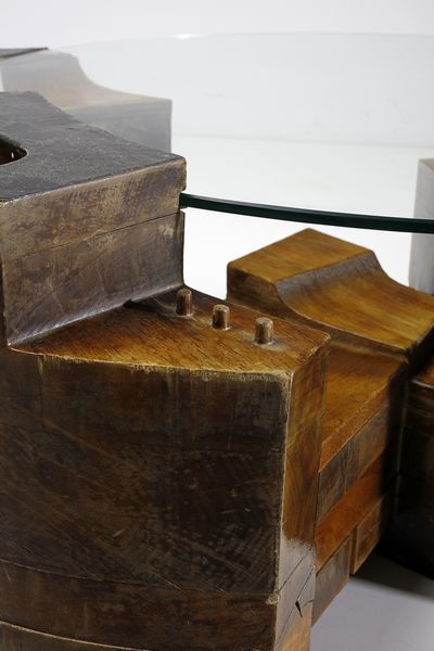 GRUPPO NP2 - NERONE PATUZZI : Tavolino da salotto scultura C10T per Forme e Superfici, Torino  - Asta Asta 383 | DESIGN E ARTI DECORATIVE DEL NOVECENTO - FINE DESIGN Tradizionale - Associazione Nazionale - Case d'Asta italiane