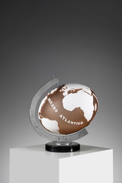 CHIESA PIETRO (1892 - 1948) : Mappamondo  - Asta Asta 383 | DESIGN E ARTI DECORATIVE DEL NOVECENTO - FINE DESIGN Tradizionale - Associazione Nazionale - Case d'Asta italiane