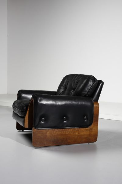 BUZZI FERDINANDO (1931 - 2021) : Coppia di poltrone Sabrina per Ferruccio Brunati  - Asta Asta 383 | DESIGN E ARTI DECORATIVE DEL NOVECENTO - FINE DESIGN Tradizionale - Associazione Nazionale - Case d'Asta italiane