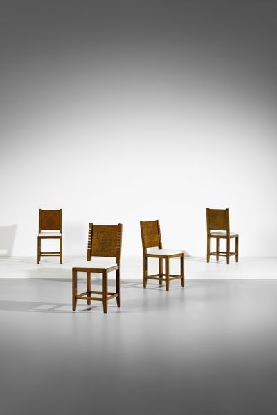 MAGGIONI GINO (1898 - 1955) : Quattro sedie per Atelier di Varedo  - Asta Asta 383 | DESIGN E ARTI DECORATIVE DEL NOVECENTO - FINE DESIGN Tradizionale - Associazione Nazionale - Case d'Asta italiane
