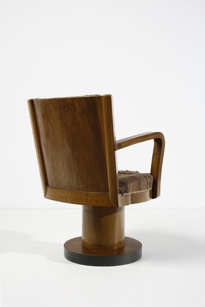 BOTTONI PIERO (1903 - 1973) : attribuito. Poltroncina razionalista  - Asta Asta 383 | DESIGN E ARTI DECORATIVE DEL NOVECENTO - FINE DESIGN Tradizionale - Associazione Nazionale - Case d'Asta italiane