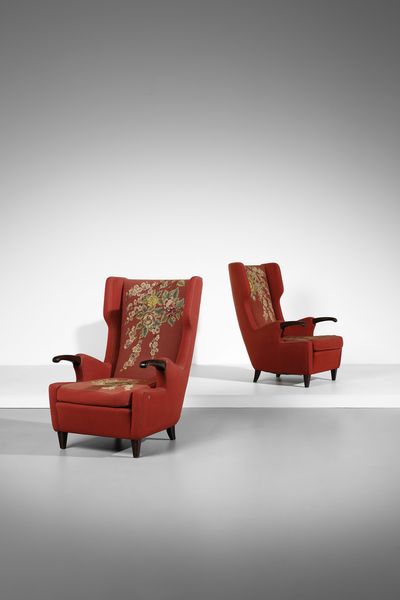 COLLI PIER LUIGI (1895 - 1968) : Coppia di poltrone Rol  - Asta Asta 383 | DESIGN E ARTI DECORATIVE DEL NOVECENTO - FINE DESIGN Tradizionale - Associazione Nazionale - Case d'Asta italiane