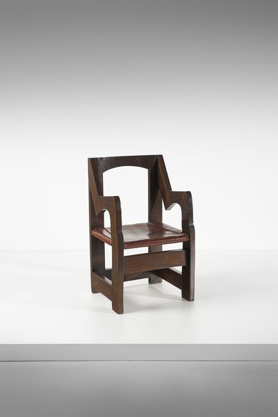 BUCCI ANSELMO (1887 - 1955) : Poltrona del salone da pranzo della nave California  - Asta Asta 383 | DESIGN E ARTI DECORATIVE DEL NOVECENTO - FINE DESIGN Tradizionale - Associazione Nazionale - Case d'Asta italiane