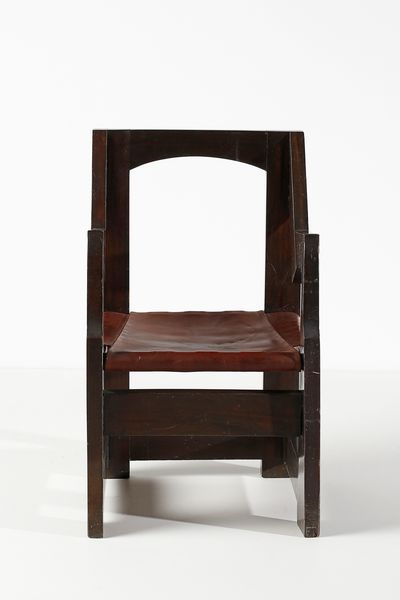 BUCCI ANSELMO (1887 - 1955) : Poltrona del salone da pranzo della nave California  - Asta Asta 383 | DESIGN E ARTI DECORATIVE DEL NOVECENTO - FINE DESIGN Tradizionale - Associazione Nazionale - Case d'Asta italiane