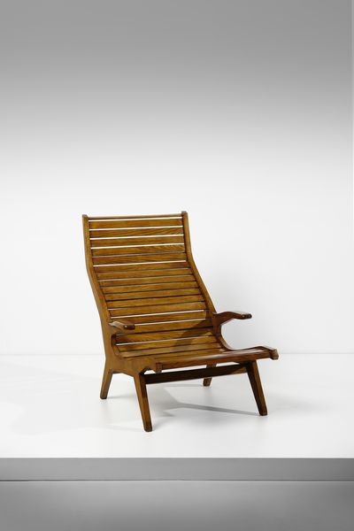 ROMANO AUGUSTO : attribuito. Poltrona a sdraio  - Asta Asta 383 | DESIGN E ARTI DECORATIVE DEL NOVECENTO - FINE DESIGN Tradizionale - Associazione Nazionale - Case d'Asta italiane