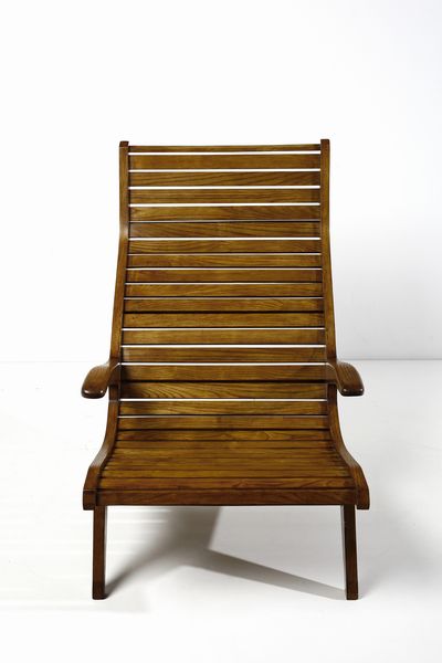 ROMANO AUGUSTO : attribuito. Poltrona a sdraio  - Asta Asta 383 | DESIGN E ARTI DECORATIVE DEL NOVECENTO - FINE DESIGN Tradizionale - Associazione Nazionale - Case d'Asta italiane