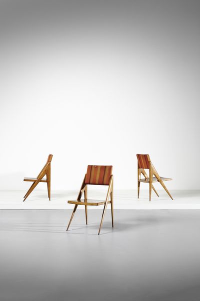 GIORDANI PIERLUIGI : Tre sedie  - Asta Asta 383 | DESIGN E ARTI DECORATIVE DEL NOVECENTO - FINE DESIGN Tradizionale - Associazione Nazionale - Case d'Asta italiane