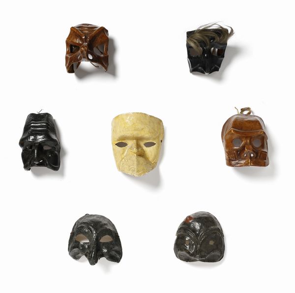 SARTORI AMLETO (1915 - 1962) : Sette maschere  - Asta Asta 383 | DESIGN E ARTI DECORATIVE DEL NOVECENTO - FINE DESIGN Tradizionale - Associazione Nazionale - Case d'Asta italiane