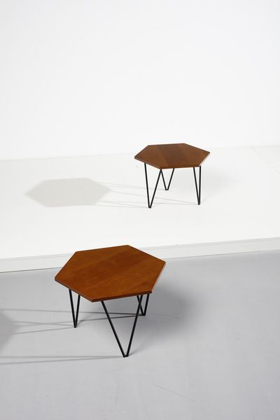 PONTI GIO (1891 - 1979) : Coppia di tavolini per ISA  - Asta Asta 383 | DESIGN E ARTI DECORATIVE DEL NOVECENTO - FINE DESIGN Tradizionale - Associazione Nazionale - Case d'Asta italiane