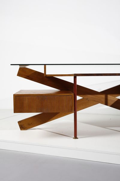 RENATO ANGELI & CLAUDIO OLIVIERI : Scrivania  - Asta Asta 383 | DESIGN E ARTI DECORATIVE DEL NOVECENTO - FINE DESIGN Tradizionale - Associazione Nazionale - Case d'Asta italiane