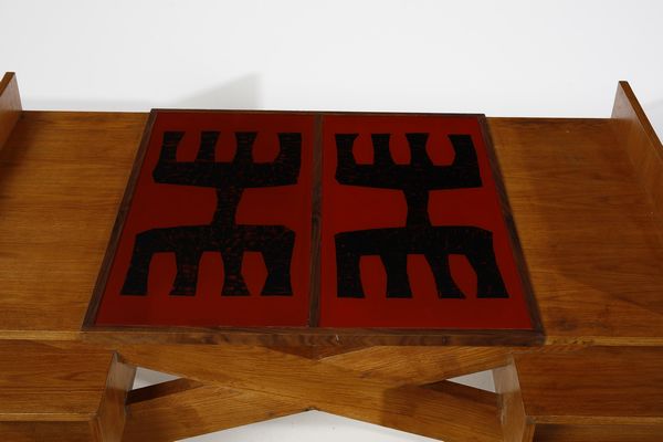 RENATO ANGELI & CLAUDIO OLIVIERI : Scrivania  - Asta Asta 383 | DESIGN E ARTI DECORATIVE DEL NOVECENTO - FINE DESIGN Tradizionale - Associazione Nazionale - Case d'Asta italiane