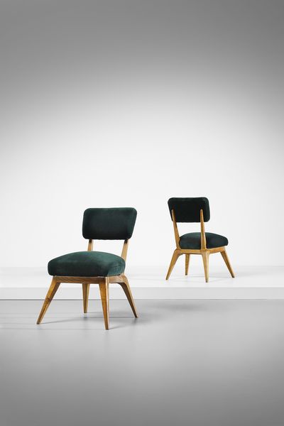 MOREZ RUGGERO FARINA : Coppia di poltroncine  - Asta Asta 383 | DESIGN E ARTI DECORATIVE DEL NOVECENTO - FINE DESIGN Tradizionale - Associazione Nazionale - Case d'Asta italiane