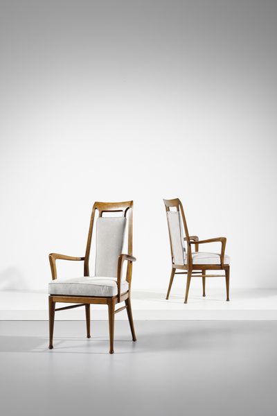 QUARTI EUGENIO (1867 - 1929) : Coppia di poltroncine  - Asta Asta 383 | DESIGN E ARTI DECORATIVE DEL NOVECENTO - FINE DESIGN Tradizionale - Associazione Nazionale - Case d'Asta italiane