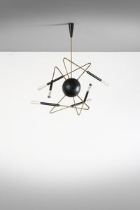 STILNOVO : Lampada a sospensione Ragno  - Asta Asta 383 | DESIGN E ARTI DECORATIVE DEL NOVECENTO - FINE DESIGN Tradizionale - Associazione Nazionale - Case d'Asta italiane