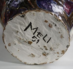 MELI SALVATORE (1929 - 2011) : Vaso scultura con ispirazione antropomorfa  - Asta Asta 383 | DESIGN E ARTI DECORATIVE DEL NOVECENTO - FINE DESIGN Tradizionale - Associazione Nazionale - Case d'Asta italiane